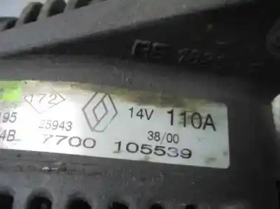 Автозапчасти б/у генератор за renault kangoo (f/kc0) 1.9 diesel ссылки oem iam 7700105539  