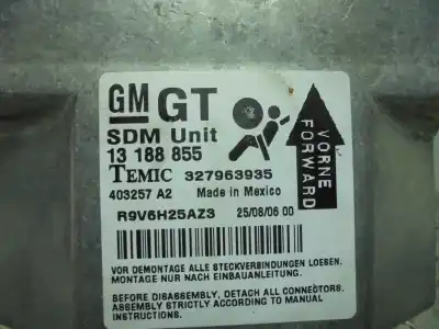 Second-hand car spare part airbag control unit for opel astra h gtc (a04) 1.9 cdti 16v (l08) oem iam references 13188855  