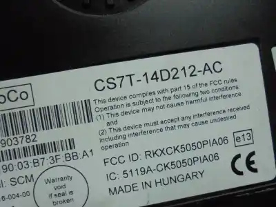 Second-hand car spare part electronic module for ford focus lim. (cb8) 1.6 ecoboost cat oem iam references cs7t14d212ac  