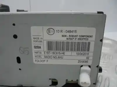 Second-hand car spare part audio system / radio cd for ford fiesta vi (cb1, ccn) 1.5 tdci oem iam references e1bt18c815he  