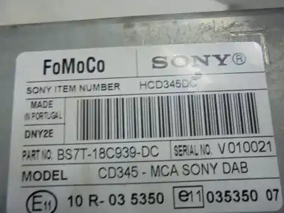 Pezzo di ricambio per auto di seconda mano impianto audio / radio cd per ford s-max (ca1) titanium riferimenti oem iam bs7t18c939dc  