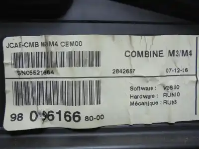 Peça sobressalente para automóvel em segunda mão quadrante por citroen c-elysee (dd_) 1.6 bluehdi 100 referências oem iam 9809616680  