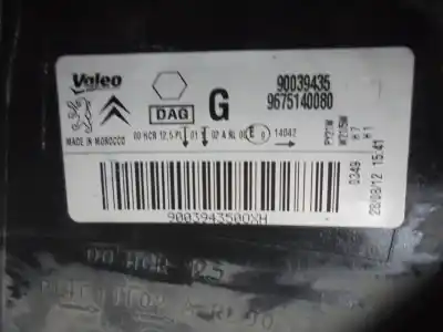 Second-hand car spare part left headlight for citroen c-elysee (dd_) 1.6 bluehdi 100 oem iam references 9675140080  