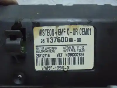 Second-hand car spare part multifunction display for citroen c-elysee (dd_) 1.6 bluehdi 100 oem iam references 9813760080  
