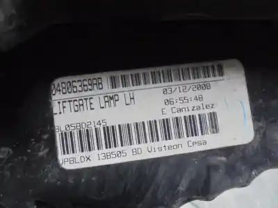 Second-hand car spare part interior left tailgate light for dodge journey 2.0 16v crd cat oem iam references 04806369ab  