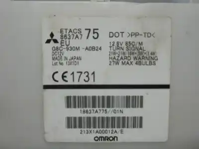 Second-hand car spare part fuse box unit for mitsubishi l 200 (ka0/kb0) 2.5 di-d cat oem iam references 18637a775  