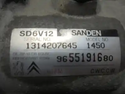 Second-hand car spare part air conditioning compressor for citroen c2 cool oem iam references 9655191680  