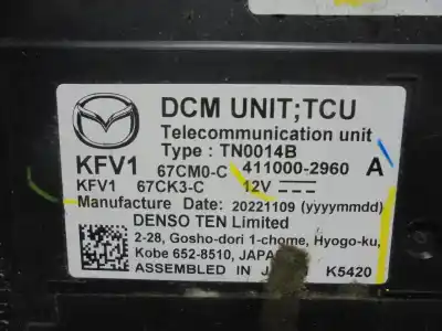 Автозапчасти б/у электронный модуль за mazda cx-5 homura 2wd ссылки oem iam kfv167cm0c  