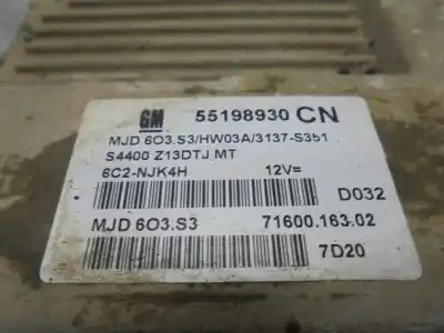 Second-hand car spare part ecu engine control for opel corsa d enjoy oem iam references 55198930  