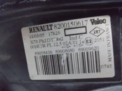 Автозапчасти б/у правая фара за renault kangoo (f/kc0) alize ссылки oem iam 8200150617  