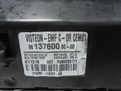 Peça sobressalente para automóvel em segunda mão display gps / multimídia por citroen c-elysée feel referências oem iam 9813760080  
