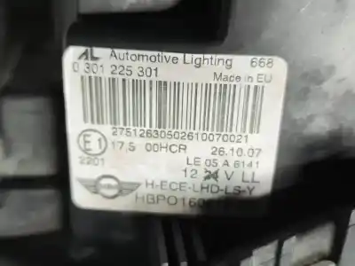 Peça sobressalente para automóvel em segunda mão farol / farolim esquerdo por mini mini (r56) one referências oem iam 0301225301  