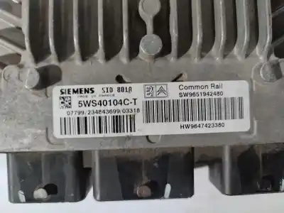 İkinci el araba yedek parçası ecu motor kontrol cihazi için peugeot 307 (s1) 2.0 hdi cat oem iam referansları 9651942480  9651942480 5ws40104ct