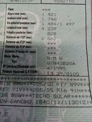 Peça sobressalente para automóvel em segunda mão motor completo por bmw serie 1 berlina (e81/e87) 118i referências oem iam n43b20a n43b20a n43b20a