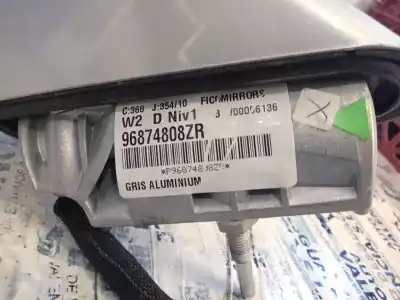 Peça sobressalente para automóvel em segunda mão espelho retrovisor direito por peugeot 508 active referências oem iam   