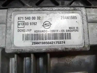 Автозапчасти б/у БЛОК УПРАВЛЕНИЯ ДВИГАТЕЛЕМ за SSANGYONG KORANDO (CK)  ссылки OEM IAM 6715400032 DCM3.7AP 20DTFE5