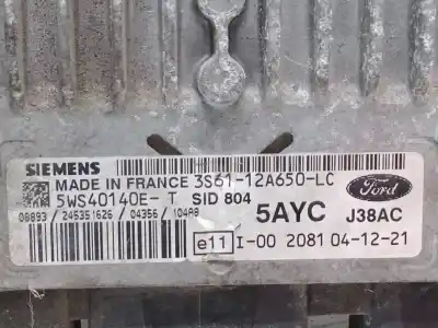 Peça sobressalente para automóvel em segunda mão CENTRALINA DE MOTOR UCE por MAZDA 2 (DY)  Referências OEM IAM 3S61-12A650-LC  5WS40140E-T