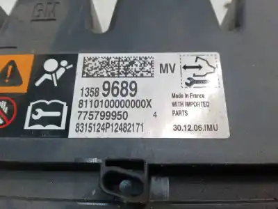 Автозапчастина б/у блок управління подушками безпеки для OPEL ZAFIRA TOURER C (P12) 1.4 LPG (75) Посилання на OEM IAM 13589689 775799950 8110100000000X