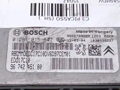 Автозапчастина б/у ЕБУ КОНТРОЛЕР ДВИГУНА для CITROEN C3 PICASSO (SH_)  Посилання на OEM IAM 9674245180 0281015847 