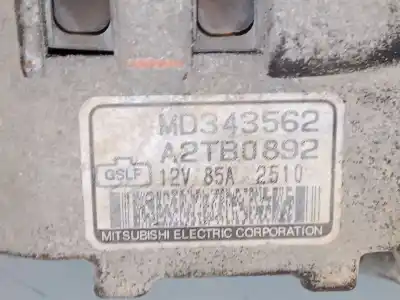 Автозапчастина б/у генератор для mitsubishi montero io i (h6_w, h7_w) 1.8 (h76w, h66w) посилання на oem iam md343562 a2tb0892 