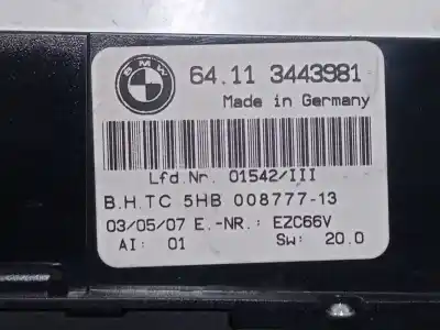 Peça sobressalente para automóvel em segunda mão comando de sofagem (chauffage / ar condicionado) por bmw x3 (e83) 2.0 d referências oem iam 64113443981  