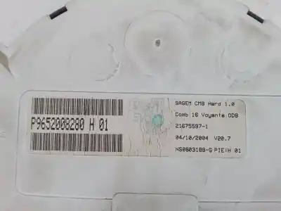 Peça sobressalente para automóvel em segunda mão quadrante por citroen c2 (jm_) 1.4 hdi referências oem iam p9652008280h01 216755971 