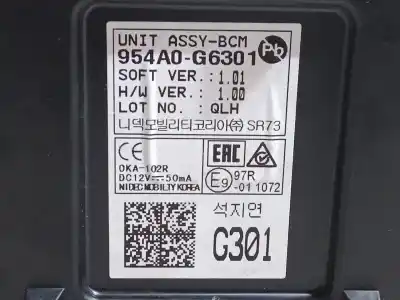 Peça sobressalente para automóvel em segunda mão bsi / bcm / módulo eletrónico confort por kia picanto iii (ja) 1.0 referências oem iam 954a0g6301  