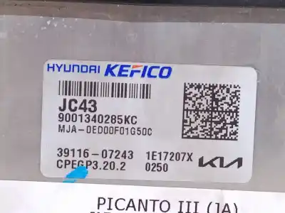 Peça sobressalente para automóvel em segunda mão Centralina De Motor Uce por KIA PICANTO III (JA) 1.0 Referências OEM IAM 9001340285KC 3911607243 