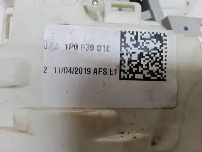 Recambio de automóvil de segunda mano de cerradura puerta trasera derecha para seat leon (1p1) 1.9 tdi referencias oem iam 1p0839016  