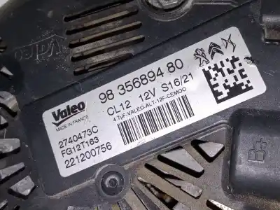 Second-hand car spare part alternator for opel corsa f 1.2 (68) oem iam references 9835689480  