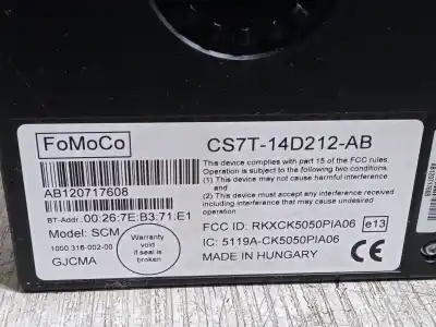 İkinci el araba yedek parçası ses sistemi / radyo cd için ford fiesta vi (cb1, ccn) 1.6 tdci oem iam referansları cs7t14d212ab  