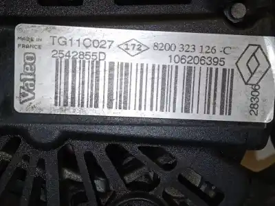 Second-hand car spare part alternator for renault laguna ii (bg0/1_) 1.6 16v (bg1g, bg1h) oem iam references 8200323126c tg11c027 2542855d