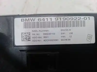 Peça sobressalente para automóvel em segunda mão comando de sofagem (chauffage / ar condicionado) por bmw 1 (e81) 116 d referências oem iam 6411919092201  