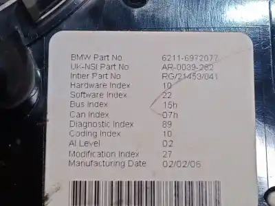 Second-hand car spare part dashboard for mini mini (r50, r53) one d oem iam references 62116972077  