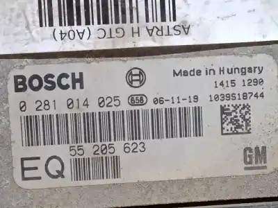 Автозапчасти б/у блок управления двигателем за opel astra h gtc (a04) 1.9 cdti (l08) ссылки oem iam 55205623 0281014025 