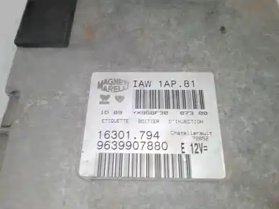 Second-hand car spare part ecu engine control for peugeot 206 fastback (2a/c) 1.4 i oem iam references 9639907880 iaw1ap.81 16301.794