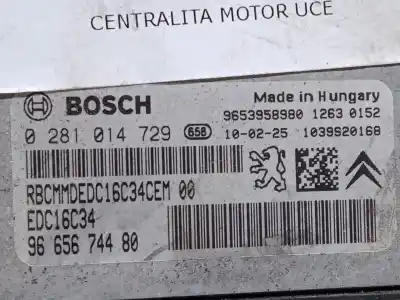 Second-hand car spare part ecu engine control for citroen c4 picasso i monospace (ud_) 1.6 hdi oem iam references 9665674480 9653958980 0281014729