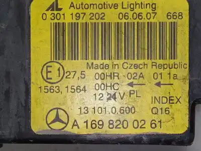 Pezzo di ricambio per auto di seconda mano faro anteriore destro per mercedes clase a (w169) a 180 cdi (169.007, 169.307) riferimenti oem iam a1698200261  