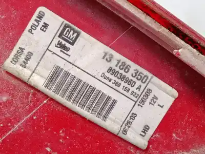 Pezzo di ricambio per auto di seconda mano lampada posteriore sinistra per opel corsa d (s07) 1.2 (l08, l68) riferimenti oem iam 13186350  