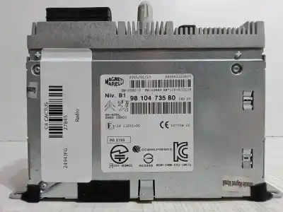 Second-hand car spare part audio system / radio cd for citroen c4 cactus 1.2 vti 82 oem iam references 98 104 735 80