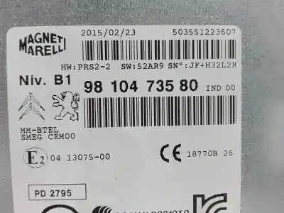 Second-hand car spare part audio system / radio cd for citroen c4 cactus 1.2 vti 82 oem iam references 98 104 735 80  