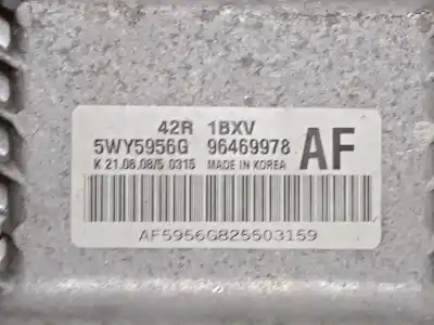 Автозапчастина б/у ебу контролер двигуна для chevrolet aveo / kalos fastback (t250, t255) 1.2 посилання на oem iam 96469978 5wy5956g 