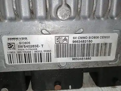 Автозапчасти б/у блок управления двигателем за citroen c2 (jm_) 1.4 hdi ссылки oem iam 9663483180  