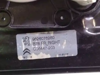 Second-hand car spare part passenger side right window regulator for citroen c4 spacetourer (3d_) 1.5 bluehdi 130 oem iam references 9826076280       9825709680  
