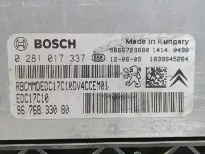 Автозапчасти б/у блок управления двигателем за citroen c3 ii (sc_) 1.4 hdi 70 (sc8hzc, sc8hr0, sc8hp4) ссылки oem iam 9676833080 0281017337 