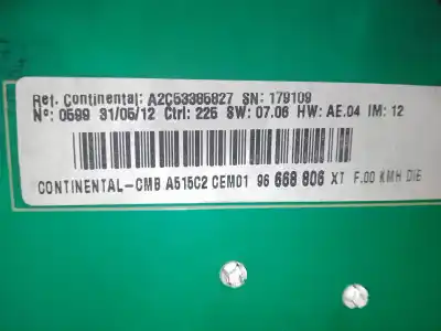 Peça sobressalente para automóvel em segunda mão quadrante por citroen c3 ii (sc_) 1.4 hdi 70 (sc8hzc, sc8hr0, sc8hp4) referências oem iam 96668806  