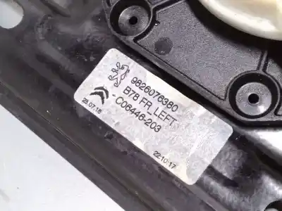 Second-hand car spare part driver left window regulator for citroen c4 spacetourer (3d_) 1.5 bluehdi 130 oem iam references 9825709780       9826076380  