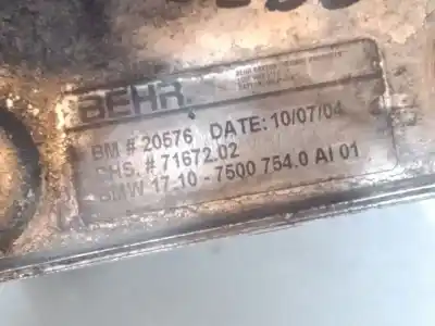 Second-hand car spare part steering oil cooler for bmw x5 (e53) 3.0 d oem iam references 171075007540  