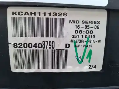 Second-hand car spare part dashboard for renault megane ii ranchera familiar (km0/1_) 1.6 16v oem iam references 820040890d  