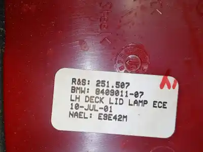 Second-hand car spare part left tailgate door light for bmw x5 (e53) 4.4 i oem iam references 840901107  